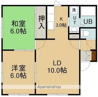 ソフィール湯川【2階】の間取り